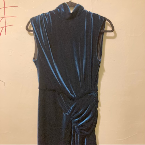 Ronny Kobo Navy Venette Velvet Maxi 